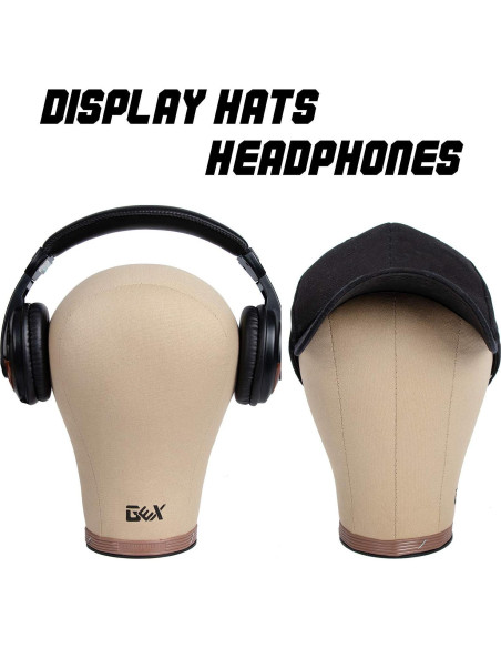 Cabeza de Maniquí de Corcho GEX 22" para Pelucas y Sombreros