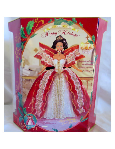 Muñeca Barbie Felices Fiestas 1997 Mattel 10 Aniversario