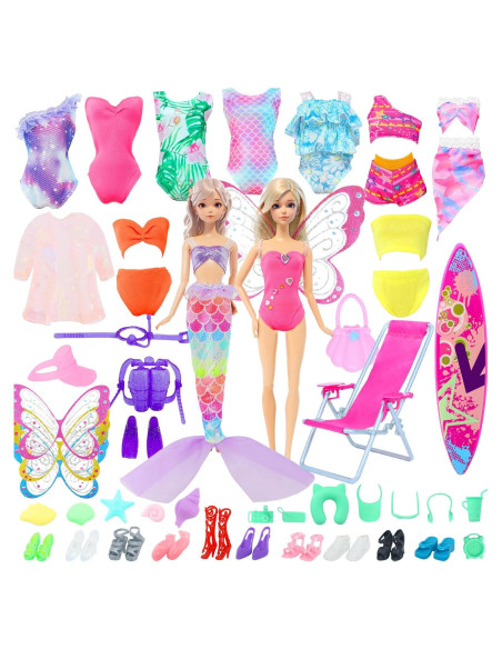 Conjunto de Trajes de Baño para Muñecas 40 Piezas Mxzqxw