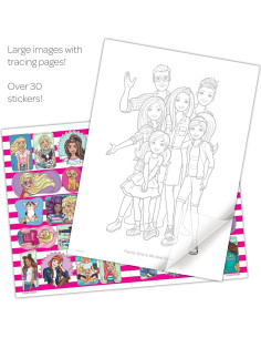 Libro de Colorear Barbie Bendon 48 Páginas con Calcomanías 2