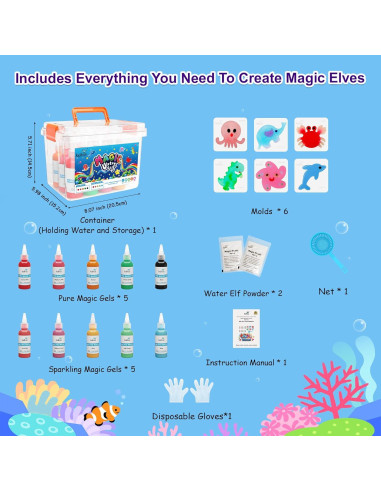 Kit de Juguete de Elfo de Agua Mágico Kiditos - 24 Piezas