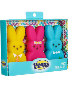 Juguetes para Perros Peeps 3 Piezas Conejos Vinilo 10 cm 2