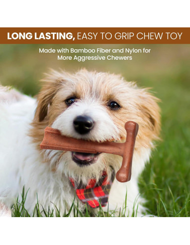 Juguete Masticar Perro SPOT Bam-Bones T-Bone 15 cm Sabor Res