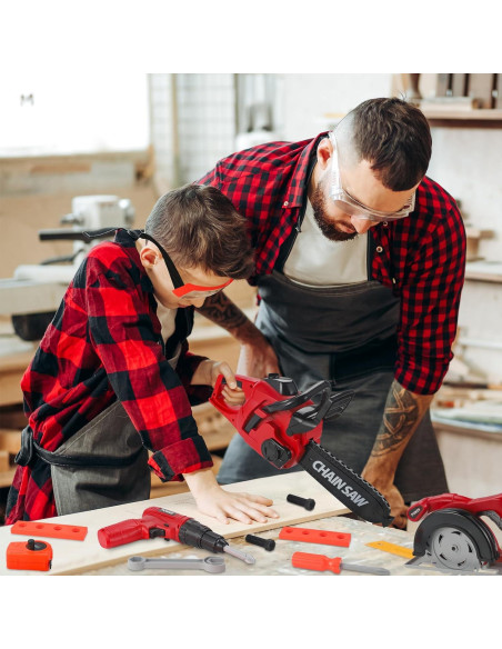 Juego de Herramientas Vextronic 36 PCS para Niños con Motocierra