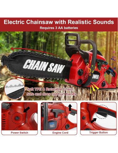 Juego de Herramientas Vextronic 36 PCS para Niños con Motocierra