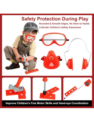 Juego de Herramientas Vextronic 36 PCS para Niños con Motocierra