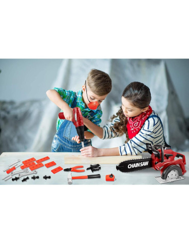 Juego de Herramientas Vextronic 36 PCS para Niños con Motocierra