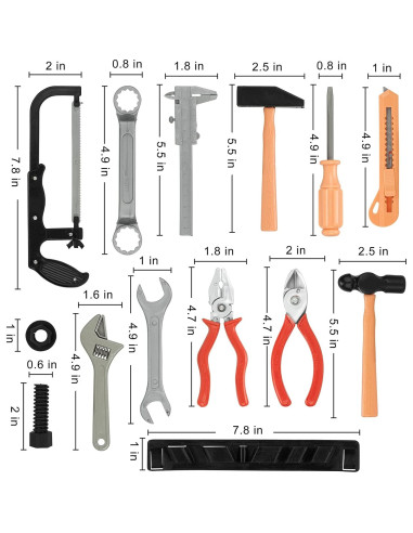 Juego de herramientas de juguete ABC 28 piezas para niños