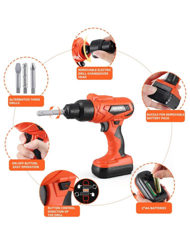 Juego de Herramientas para Niños Zealous Toys 48 Piezas