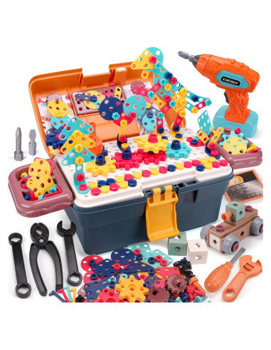 Caja de Herramientas Montessori Sudali 298PCS con Taladro