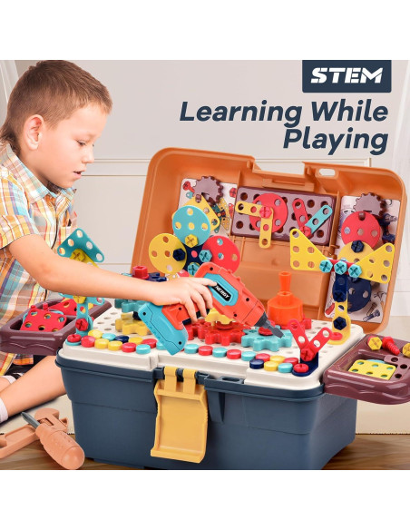 Caja de Herramientas Montessori Sudali 298PCS con Taladro