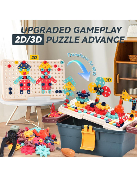 Caja de Herramientas Montessori Sudali 298PCS con Taladro