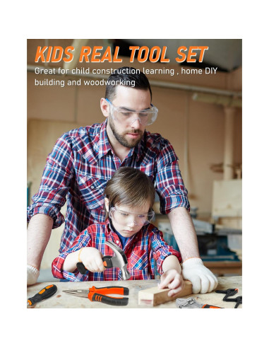 Conjunto de Herramientas Reales INCLY 24 PCS para Niños