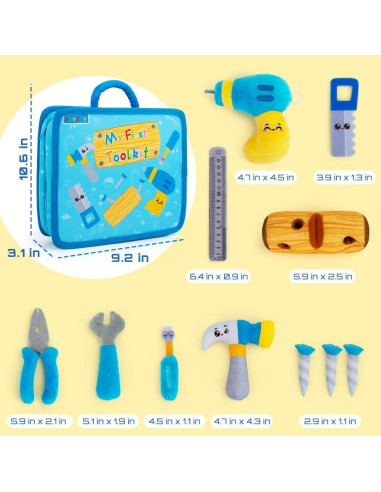 Set de herramientas de peluche Teytoy para bebés 1-5 años