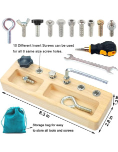 Juego de 14 Piezas de Destornillador Montessori Yowlieu 2