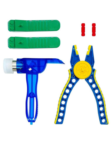 Kit de herramientas de bloques TACYILLU con martillo y alicates