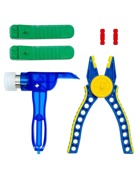 Kit de herramientas de bloques TACYILLU con martillo y alicates