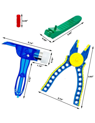 Kit de herramientas de bloques TACYILLU con martillo y alicates