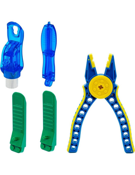 Kit de herramientas de bloques TACYILLU con martillo y alicates