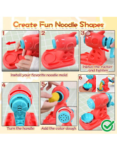 Juego de Masa 2 en 1 CORPER TOYS con Fideos y Hamburguesas 2