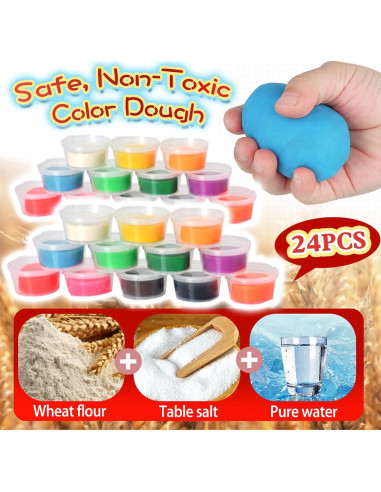 Juego de Masa 2 en 1 CORPER TOYS con Fideos y Hamburguesas