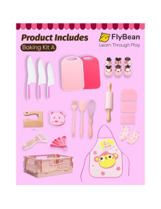 Juego de cuchillos Montessori para niños Flybean 30x21.5cm 2