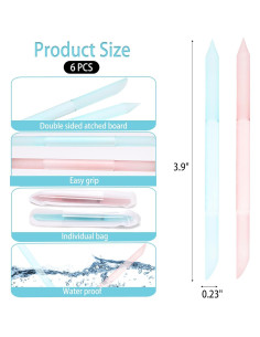 Set 6 Empujadores de Cutículas de Vidrio acDesign - Doble Cara 2