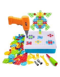 Kit de Taladro Eléctrico SUPSTEM 192 Piezas para Niños