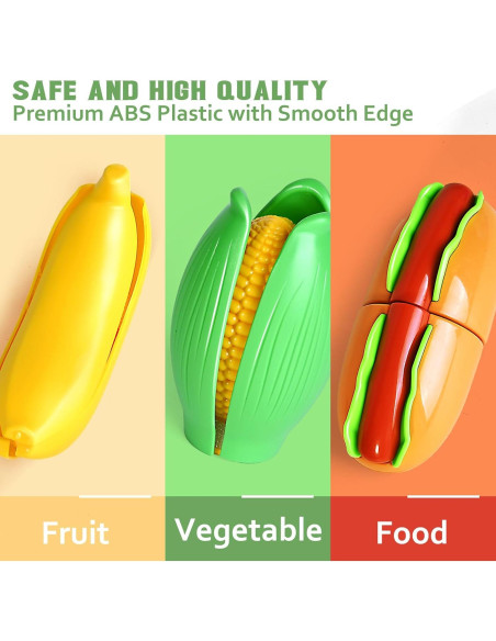 Juego de Comida de 100 Piezas para Niños - Juguete de Cocina