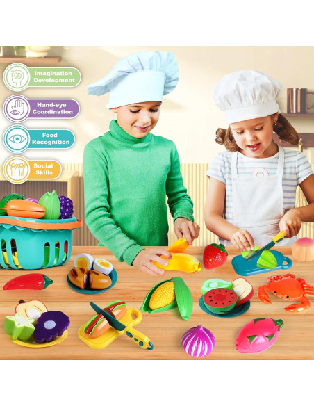 Juego de Comida de 100 Piezas para Niños - Juguete de Cocina
