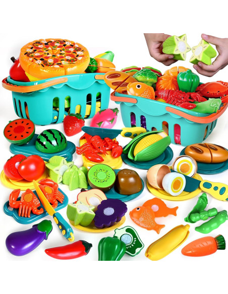 Juego de Comida de 100 Piezas para Niños - Juguete de Cocina
