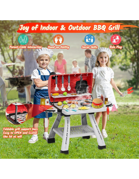 Juego de Parrilla BBQ Maysida para Niños 3 a 7 Años