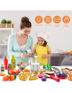 Set de Cocina para Niños Kidsciety 52 Piezas Utensilios 2