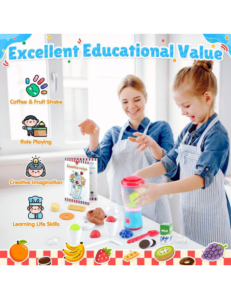 Licuadora de Juguete PLAY 27 Piezas con Luz y Sonido
