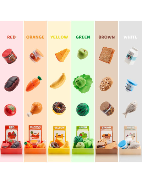 Juego de Comida Montessori JOVA con Estante y 6 Cajas Juego de Comida Montessori JOVA con Estante y 6 Cajas