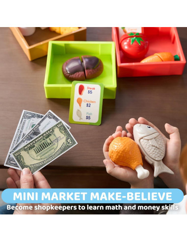 Juego de Comida Montessori JOVA con Estante y 6 Cajas