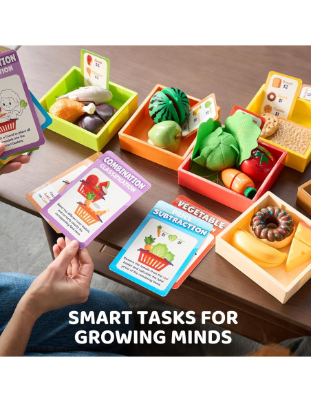 Juego de Comida Montessori JOVA con Estante y 6 Cajas Juego de Comida Montessori JOVA con Estante y 6 Cajas