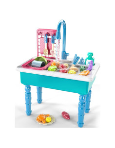 Fregadero de Cocina Juguete SmartChef Azul con Agua Corriente