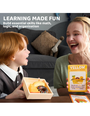 Juego de Comida Montessori JOVA con Estante y 6 Cajas