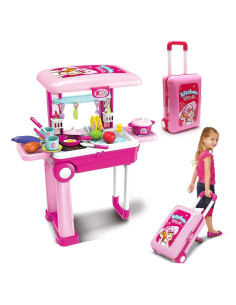Maleta de Viaje 2-en-1 Bettina Cocina Juguete 25+ Accesorios