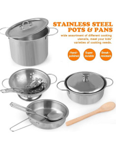 Juego de Cocina para Niños D-FantiX con Utensilios y Juguetes 2