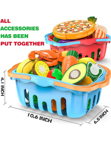 Set de Comida de Juego 120 Pcs MOEAWS para Niños