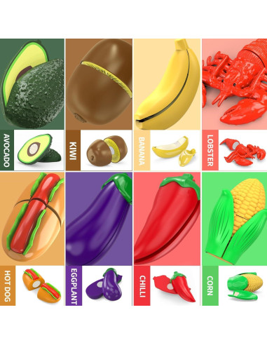 Set de Comida de Juego 120 Pcs MOEAWS para Niños