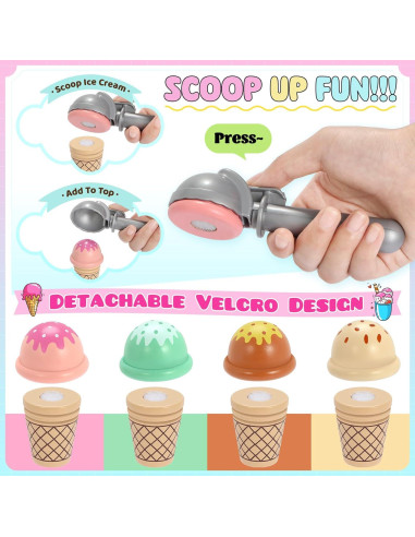 Set de Juego de Helado INNOCHEER para Niños 3-8 Años