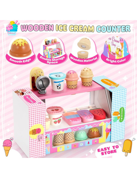 Set de Juego de Helado INNOCHEER para Niños 3-8 Años