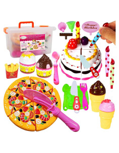 Juego de Comida FUNERICA con Caja - Pizza, Helado, Pastel