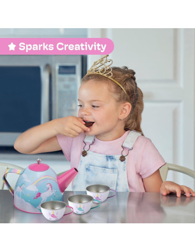 Juego de té Jewelkeeper Unicornio 15 piezas para niñas