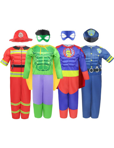 Disfraz de Superhéroe y Policía para Niños 3-7 Años