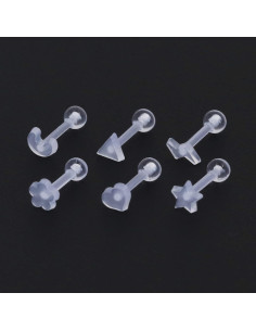 24 Pendientes de Plástico Hipoalergénicos 16G para Oídos Sensibles 2