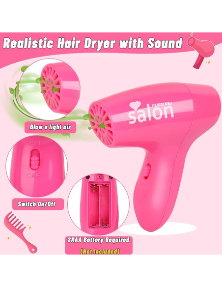 Set de Juguete de Estilista Gifts2U con 58 Accesorios